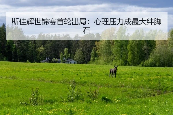 斯佳辉世锦赛首轮出局：心理压力成最大绊脚石